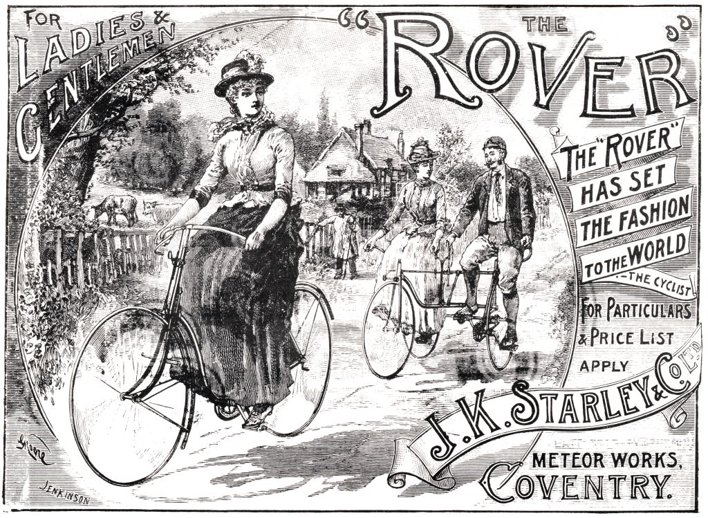 CyclingHistoria's tweet photo. John Starley Kemp, padre de la industria de la bicicleta en 1885 creó la bicicleta de fácil manejo Era ya la bicicleta moderna, con sus dos ruedas del mismo tamaño,transmisión de cadena y engranaje, pedales, bielas, cuadro romboidal y conducción directa con horquilla inclinada. https://t.co/csVGQkgjbC