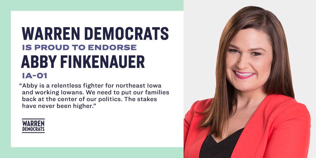 . @Abby4Iowa is a relentless fighter for northeast Iowans. We’re proud to support her in the fight to keep our majority and put working families at the center of our politics. The stakes have never been higher.