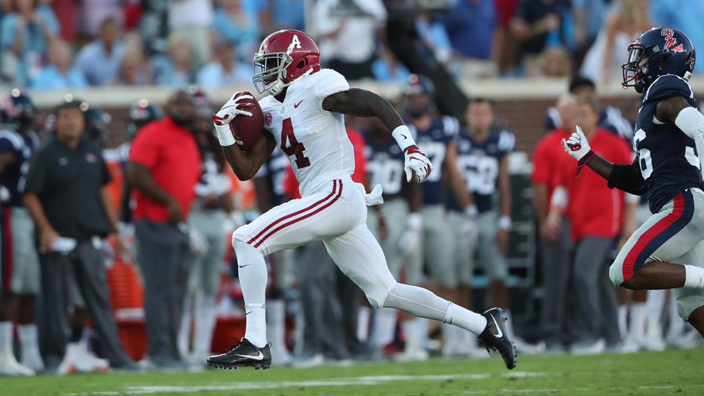 With the 16th overall pick via ATL, The San Francisco 49ers select..... Jerry Jeudy, WR Alabama. Let’s not overthink this. Dudes electric. Best route runner in the class. I think his routes overshadow the type of deep ball this guy is. He legit catches BOMBS.