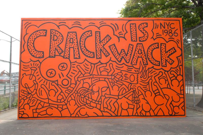 Praised by artists, and shamed by the anti-graffiti movement. But it was a piece he created that started a new movement: awareness for the Crack epidemic. This murual 'Crack is Wack' created the term we still use today against/awareness of the drug. From here, Keiths art