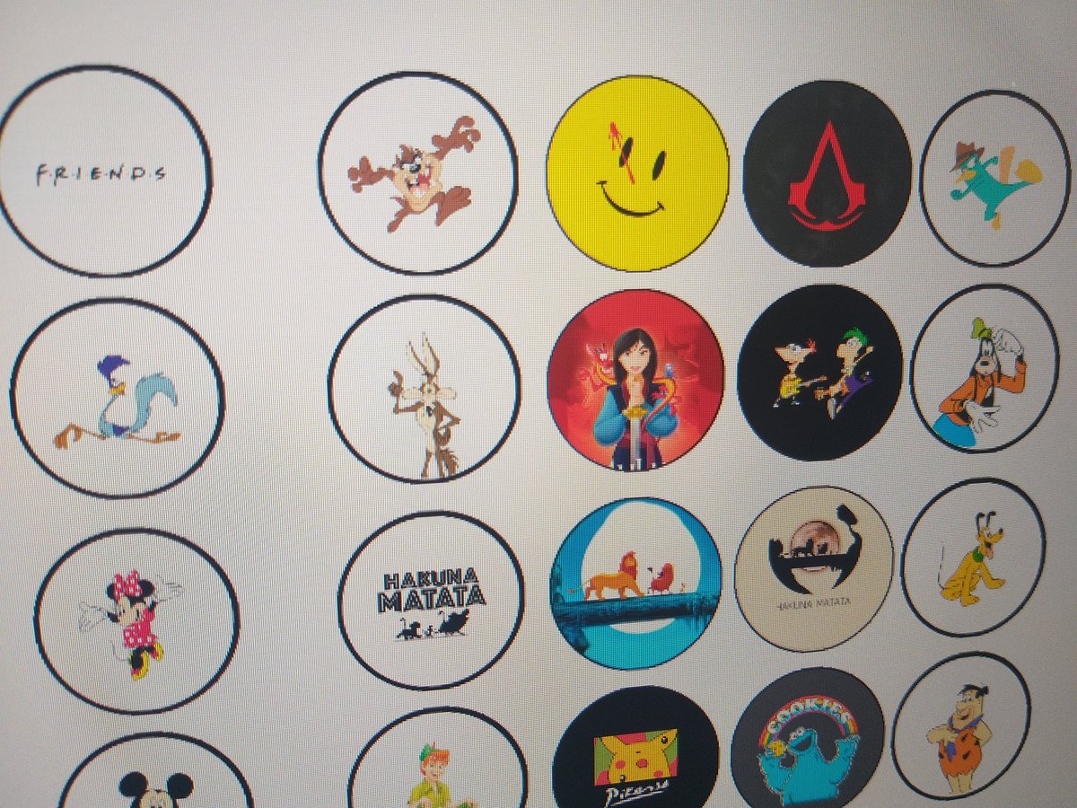 Nuevos diseños!
#AssassinsCreed #hakunamatata #friends #lionking #mulan #disney #watchmen #phineasandferb