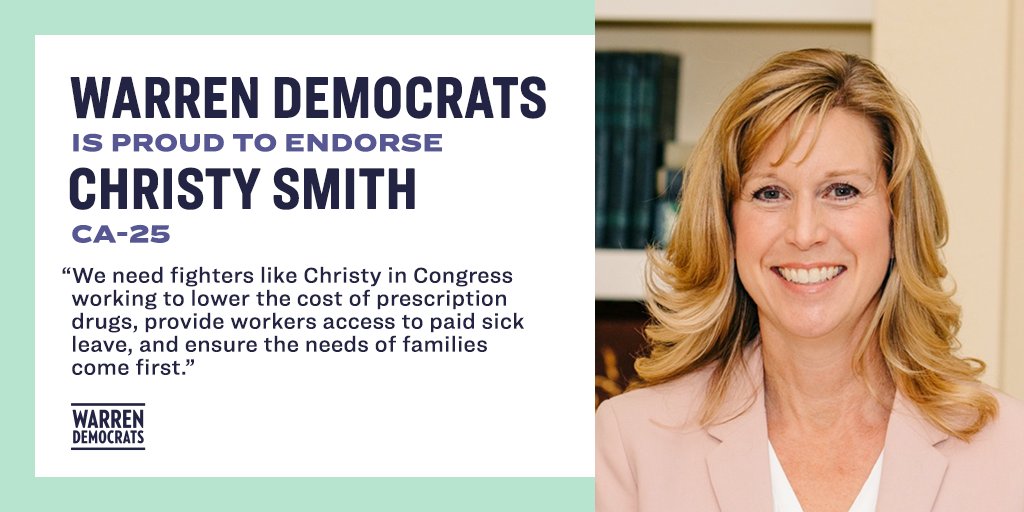 Now more than ever, we need fighters like  @ChristyforCA25 in Congress to ensure the needs of families come first. We’re proud to stand shoulder to shoulder with her in this fight.