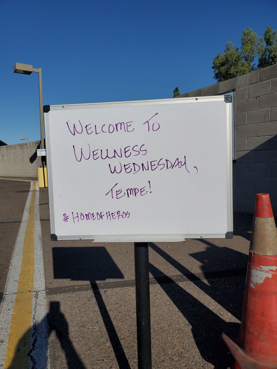 Wellness Wednesday in Tempe! Temps are on the Rise! Helping our Professional Drivers to eat their hydration today with fruit and self check cards. #homeofheros #NotTodayCorona