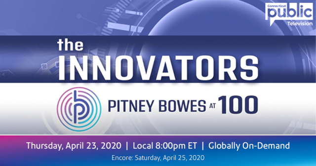 bertster's tweet photo. Watch the premiere of “The Innovators: Pitney Bowes at 100” on @CPTVonline this Thursday, April 23rd #PitneyBowes100 #PBemp https://t.co/cxj7AVwxPl https://t.co/jAQhvG3Q5W