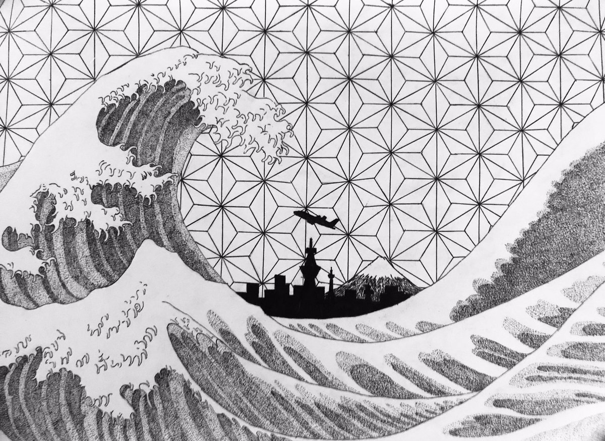 色鉛筆に手を出す前に描いてたボールペン画! 結構ボールペンで描いてる