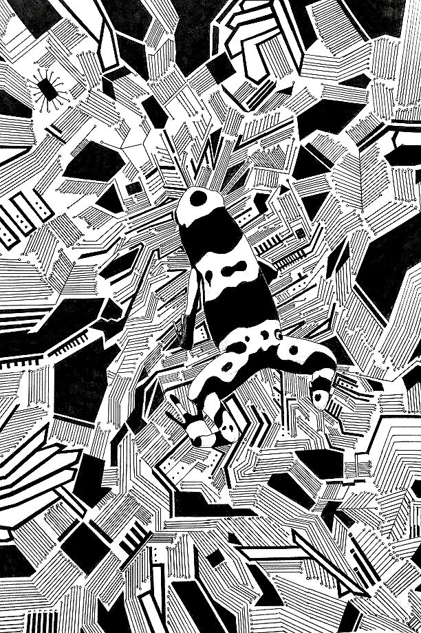 色鉛筆に手を出す前に描いてたボールペン画! 結構ボールペンで描いてる