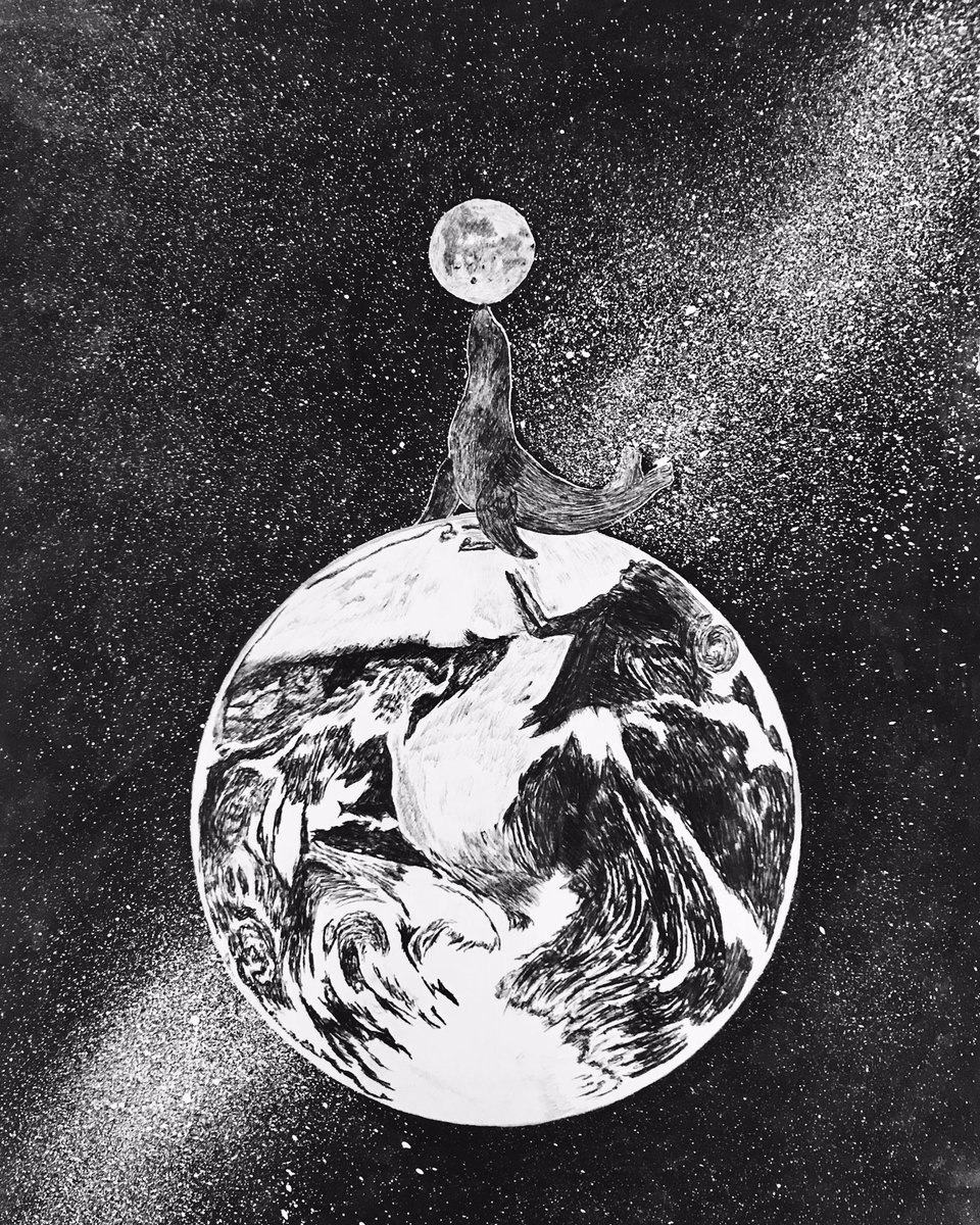 色鉛筆に手を出す前に描いてたボールペン画! 結構ボールペンで描いてる