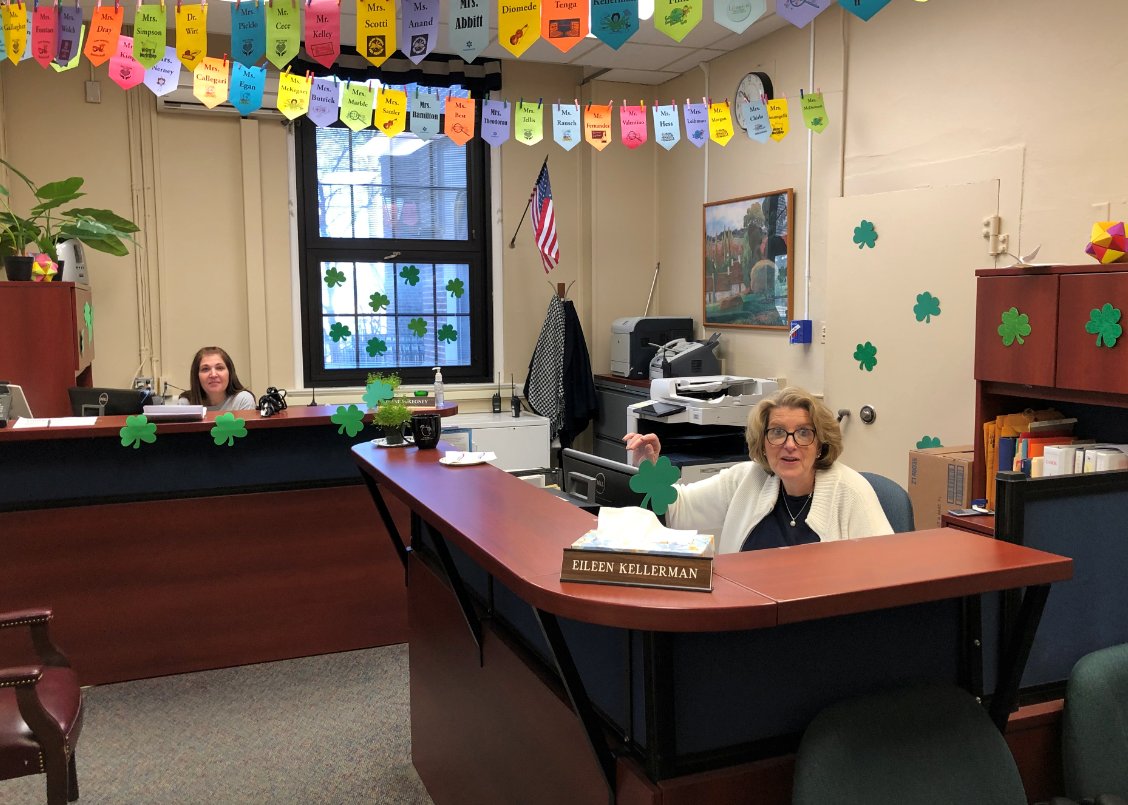 GRMiddleSchool's tweet photo. Thank you to two amazing people on Administrative Professionals Day!  Mrs. Kellerman and Mrs. McKegney are awesome and we miss seeing you in the office every day! #RockGRNJ https://t.co/OpmifTxxtD