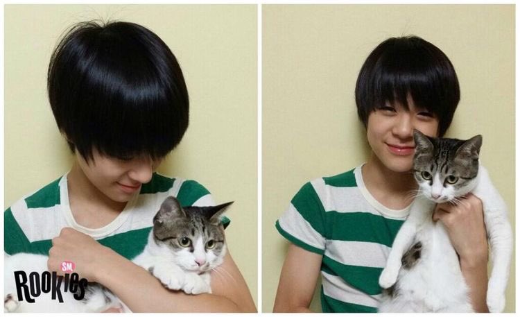 predebut jeno with his cat