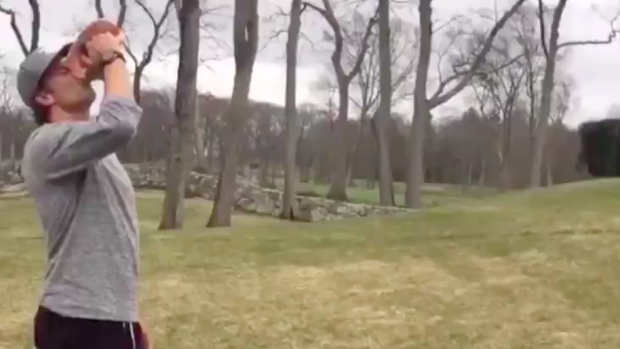 BarDown's tweet photo. Tom Brady celebrates Rob Gronkowski’s return with a video of the two reuniting. WATCH @ https://t.co/3ASHxrNxte https://t.co/yFOhFkkT8P
