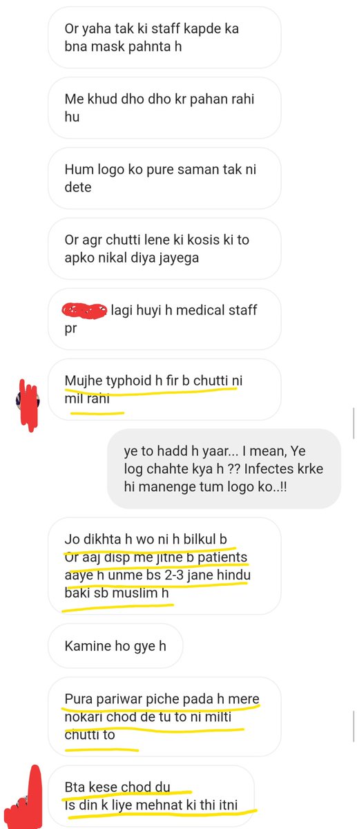 THREAD!*VERY IMPORTANT*A friend of mine working as Govt Health worker, I got lil time to chat with her and Every reply was shocking!Here are some screenshots!Educated Muslims need to teach uneducated Muslims or else  #Corona will sweep whole country!!