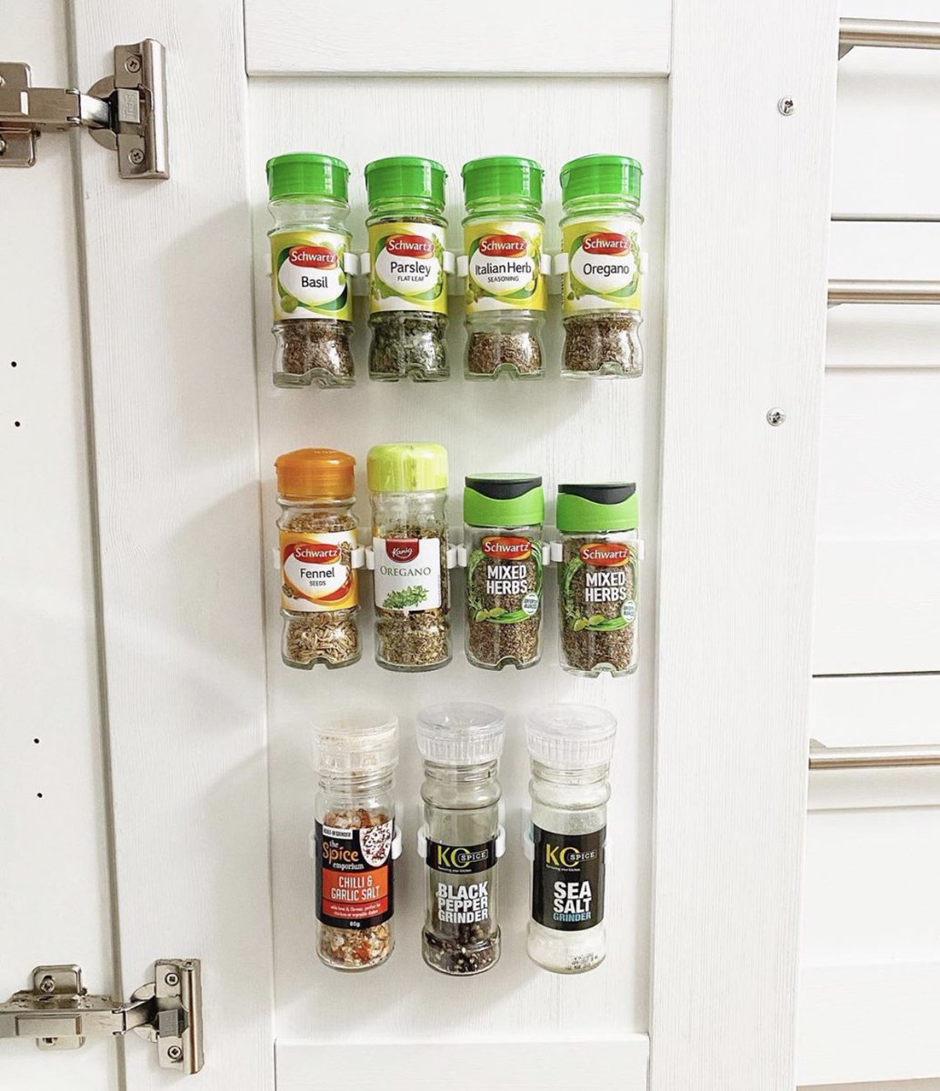 2. Do a sweep of your spices. You can get the spice jar with chalk label set from Amazon.