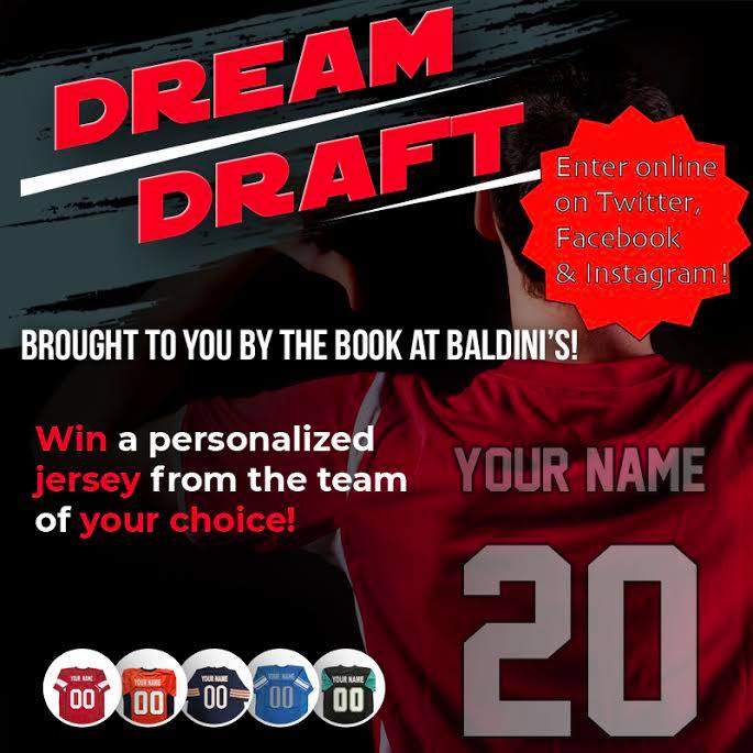 bookatbaldinis's tweet image. One day to the @NFLDraft! Want to win a personalized Pro Football jersey? Answer 2 questions in the comments below: 1) What’s your favorite team? 2) Who would you like your favorite team to draft in the 1st round? #DreamDraft 

Full rules found here: baldinissports.com/dream-draft/