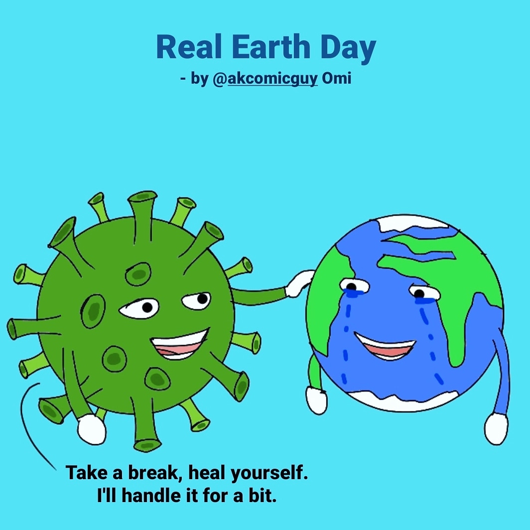 Real Earth Day this time, isn't it.
#WorldEarthDay #EarthDay2020 #EarthDay #coronavirus #EarthDayAtHome #Marathi #desicomic