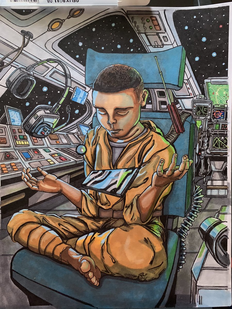 GroupBased's tweet photo. Main character as a child....still working on building traditional 2D skills...#starwars #starwarsart #starwarsfanart #originalcharacters #characterdesign #drawing #sketching #comics #johnpepon #papertigercreations #groupalpha #characterconcept https://t.co/sVvH1RhYhi