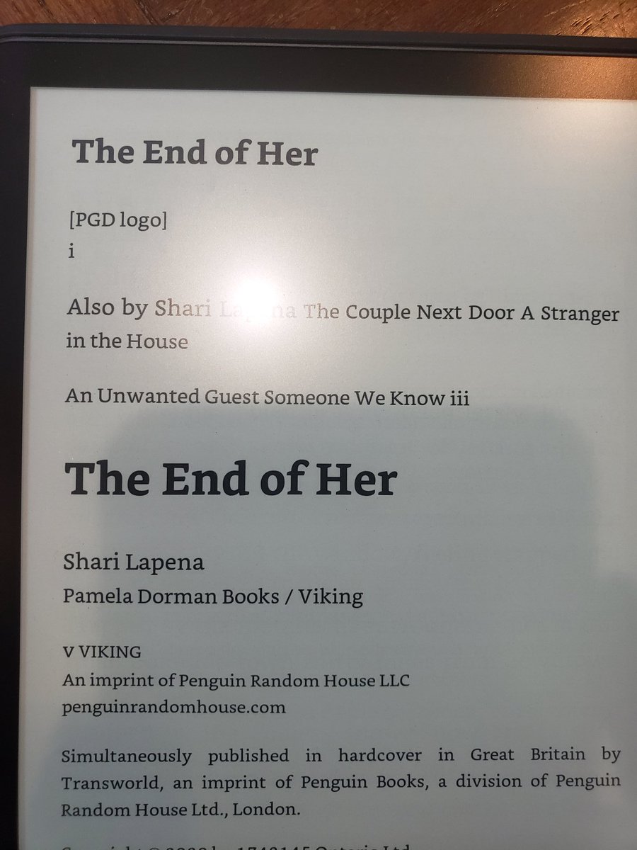 saddejong's tweet photo. Super excited for the arc of The End of Her by Shari Lapena!  #TheEndofHer #NetGalley #readingrocks #ilovetoread https://t.co/pPriMbe9ef
