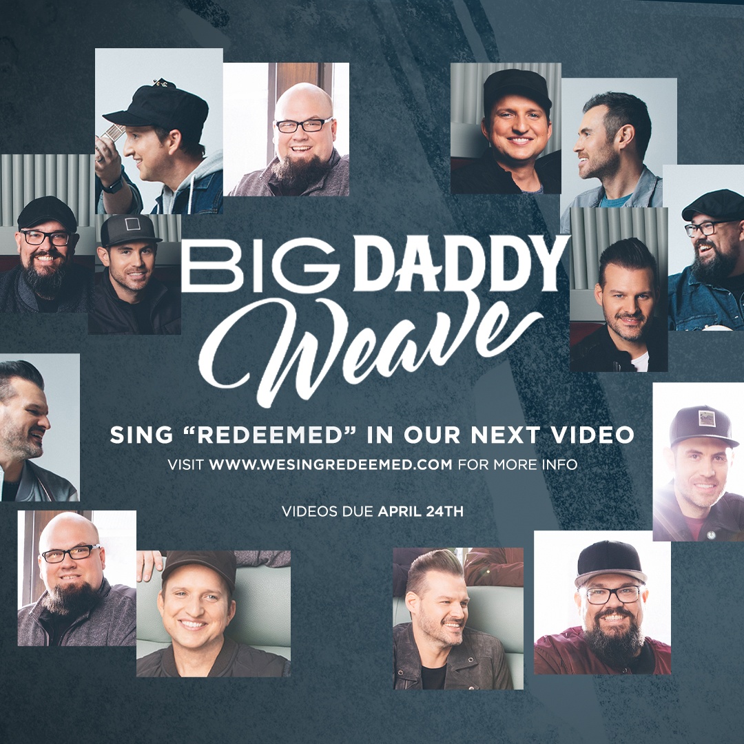 The song "Redeemed" is an anthem of freedom for so many people. We want to represent that in a video of all of us singing "Redeemed" together, while many of us are apart. Click the link below for all of the details. The deadline to submit is April 24th. bigdaddyweavemusic.lnk.to/WeSingRedeemed…