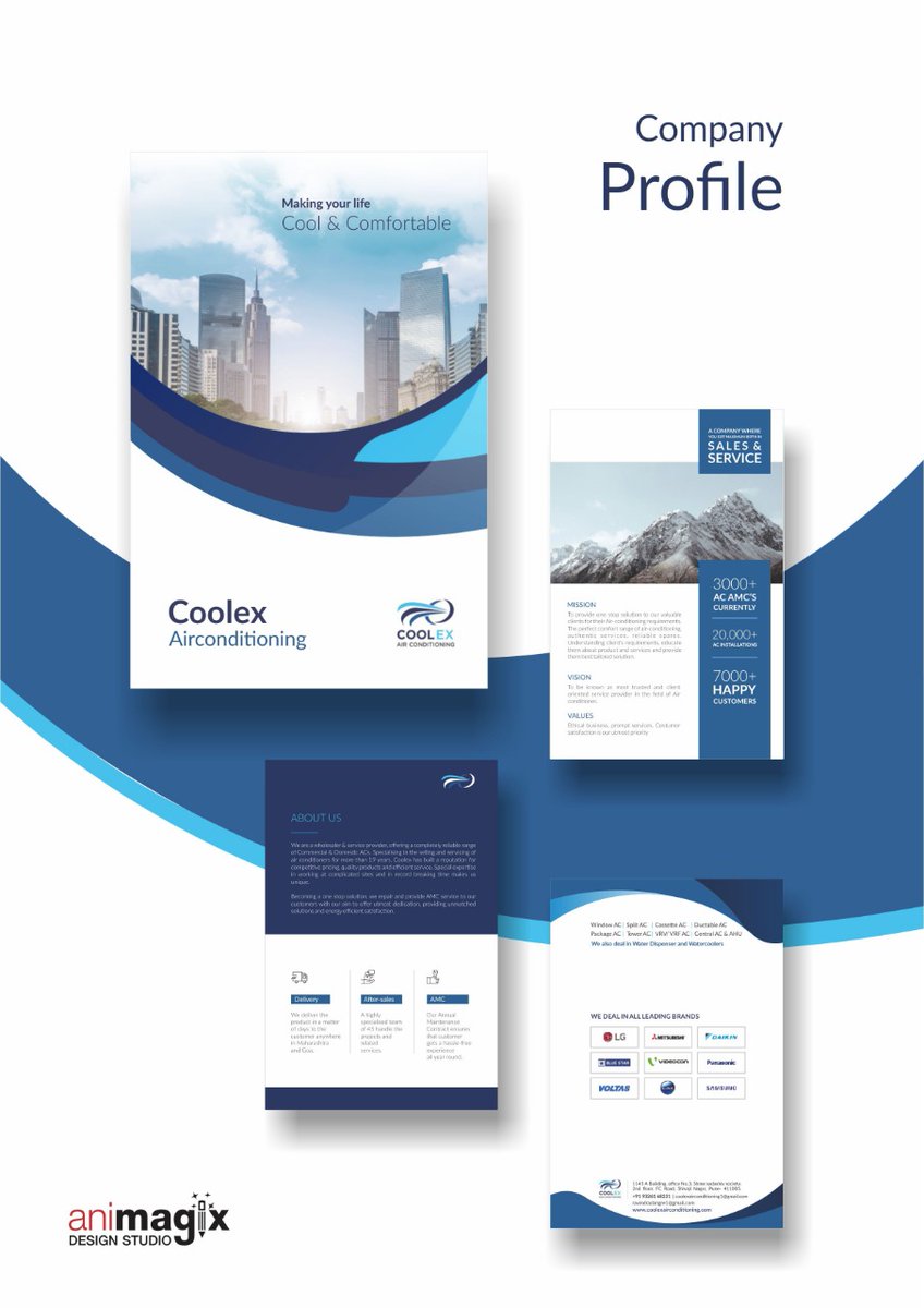 AnimagixStudio's tweet image. Happy to get associated with @Coolex Airconditioning! Have a look at the very crisp and decent company profile designed @AnimagixStudio