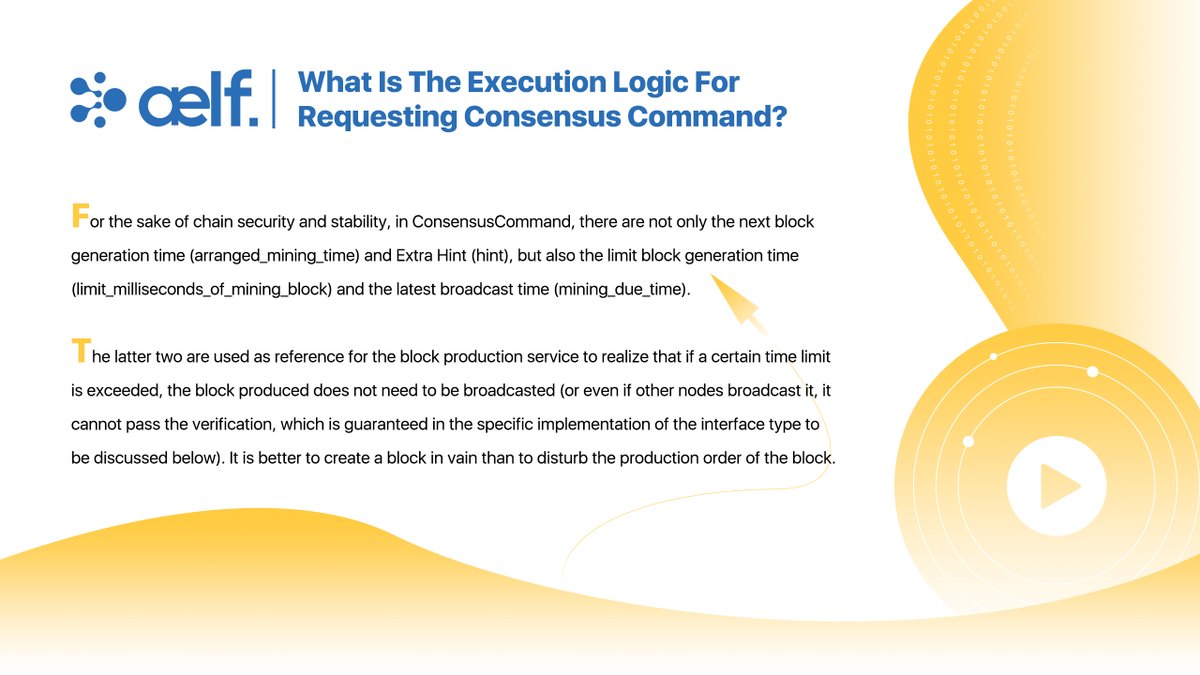 aelfblockchain's tweet photo. #aelftech101
What is the execution logic for requesting the consensus command❓
#aelf #blockchain #aelfblockchain #aelftech #ELF #aelfFAQ https://t.co/L1gOWgEmnz