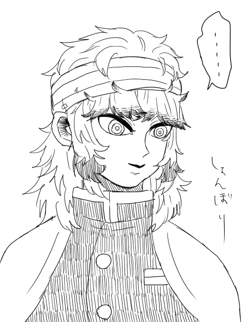 これはちょっと頭怪我してしのっぶさんに大人しくしていろと言われたのでおとなしくしてたら周りに自分だと気づいてもらえなくてしょんぼりしてる煉さん 