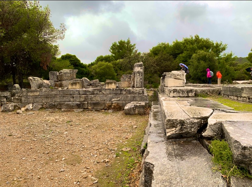 The Sanctuary of Nemesis actually comprises two temples: a smaller temple from the archaic period & a much larger peristyle temple from the Classical period. It’s unusual but these temples are positioned right next to one another, with less than 1m between them!