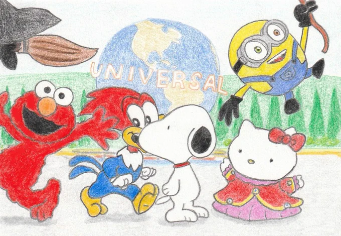 USJ♪ #イラスト #スヌーピー #illust #snoopy 