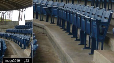 CASE 2: The sports arena  #G2312019 was listed and classified by Europol as probably being in Latin America. Blue seats with no numbering were observed. A practice field, a general admission section, or a stadium for an amateur league that did not assign seat selection for fans?