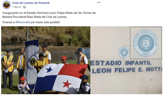 The small arena was inaugurated in the year 2000. According to local news from 2012, the property was managed by The Lions Club Panama who have continued organising baseball tournaments for junior leagues in this facility.