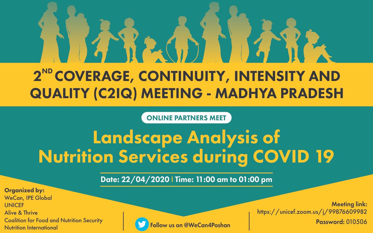 A big thank you to all nutrition partners in #MadhyaPradesh for thought-provoking discussion around #COVID19 response to prioritize &amp; resume nutrition services #IndiaFightsCorona <a href="/MinistryWCD/">Ministry of WCD</a> <a href="/mpwcdnnm/">MPWCD_POSHAN_Abhiyaan</a> <a href="/MP_WCD/">Directorate Women and Child Development, MP</a> <a href="/BMGFIndia/">Gates Foundation India</a> <a href="/UNICEFIndia/">UNICEF India</a> <a href="/aliveandthrive/">Alive & Thrive</a> <a href="/cfnsnewdelhi/">The Coalition for Food and Nutrition Security</a> <a href="/NutritionIntl/">Nutrition International</a>
