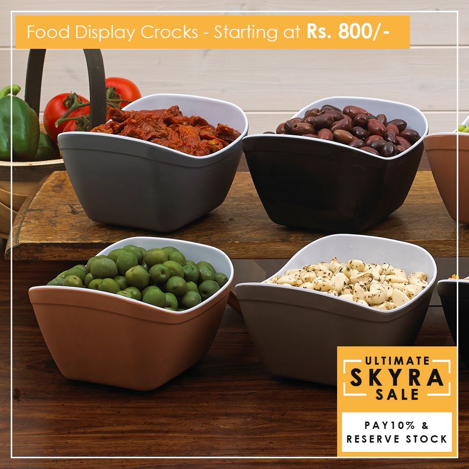 skyrapro's tweet photo. Get discounts up to 70% off on premium products. Pay 10% to reserve your stock at discounted prices. Hurry Up! Call or WhatsApp us on +91 9717096908.
#Crocks #Buffet #HomeBuffet #SkyraFoodConcepts #Hotelware #Serveware #Catering #Buffetware #FoodPresentation #FoodDisplay https://t.co/1hvbPYOAEx