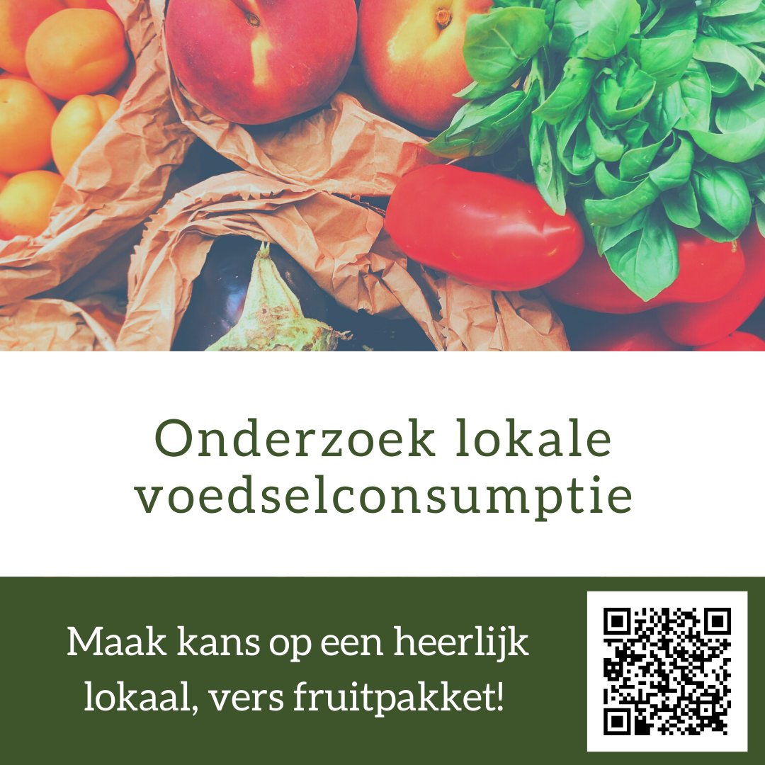 🍏Paar minuten over? Doe mee aan het #onderzoek over lokale #voedselconsumptie in Fryslân voor <a href="/CampusFryslan/">Campus Fryslân - University of Groningen</a> en <a href="/SWFryslan/">Gemeente Súdwest-Fryslân</a> via bit.ly/2zgLeQF (of scan de QR-code). Vertel waarom jij als #Fries wel of niet #lokaal #eten koopt en maak kans op een vers lokaal fruitpakket.