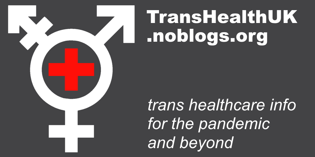 A trans team has built a new website to share information about trans healthcare during the pandemic (and beyond).  http://transhealthuk.noblogs.org  has:- Pandemic FAQs- Which GICs are still operating what services- Private clinic services, prices, and pandemic responseShare widely!