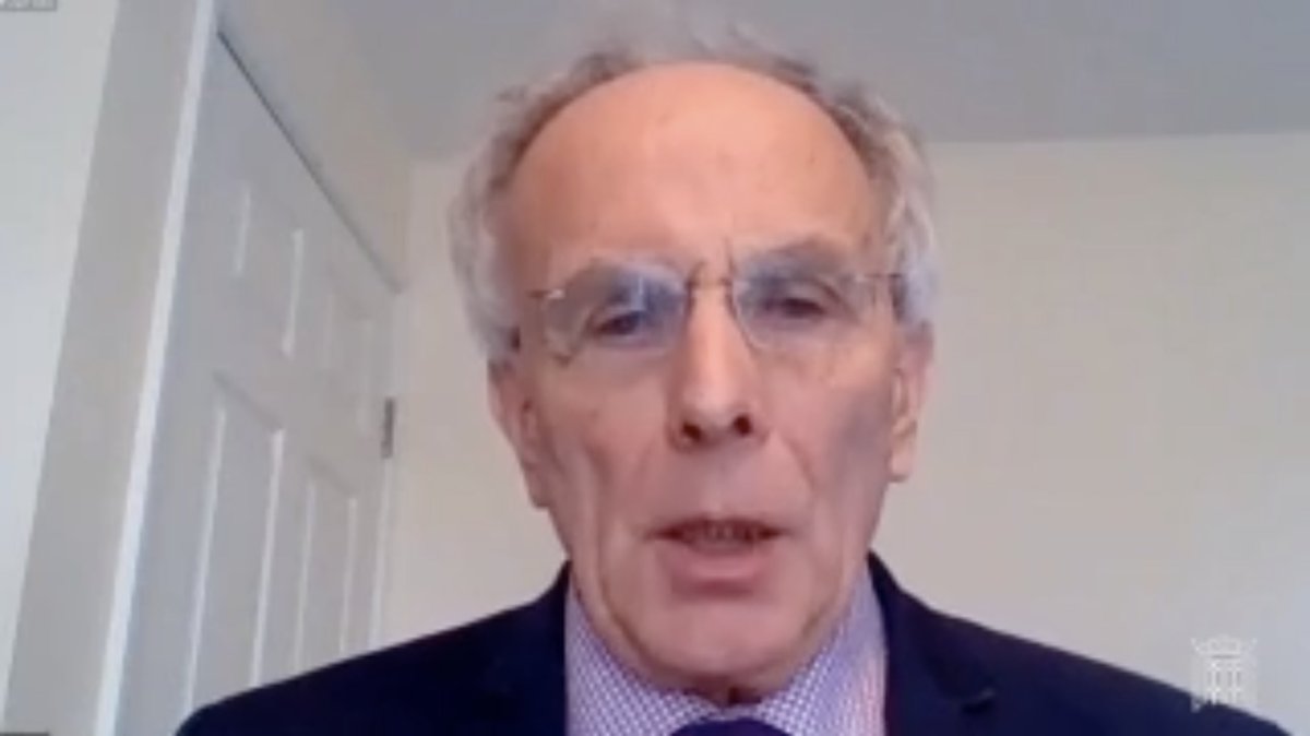 We are through the looking glass: Mr  @PeterBoneUK is on Zoom. Sadly he was muted before fully explaining his question. Can only assume Mrs Bone is to blame.
