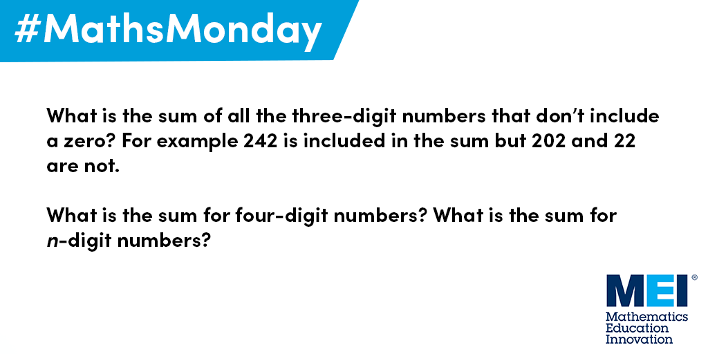 MEIMaths's tweet photo. It's time for another #MathsMonday, have a great week! https://t.co/RcmR4IP5HA