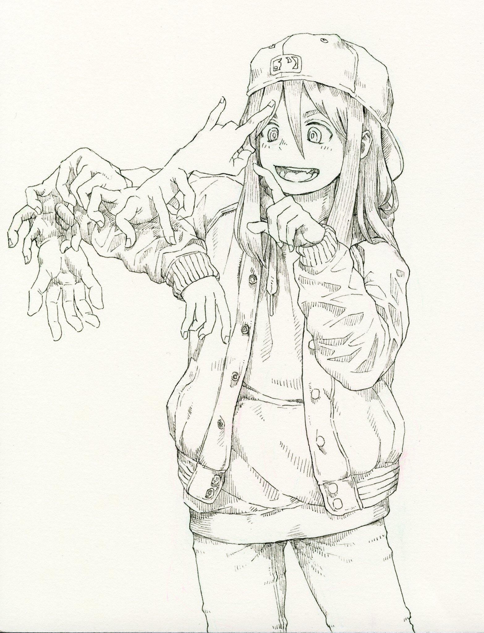 文太 水彩紙 アルシュ極細目 カラーシャーペンで下書き してからピグマ0 1mmで線画描く 水彩紙の厚みは300g M2以上がしっかりしてて好き 目の荒いやつはペン入れし難いからあんま使わない ピグマは線に強弱つけたり擦れさせたりのコントロールがしやすい