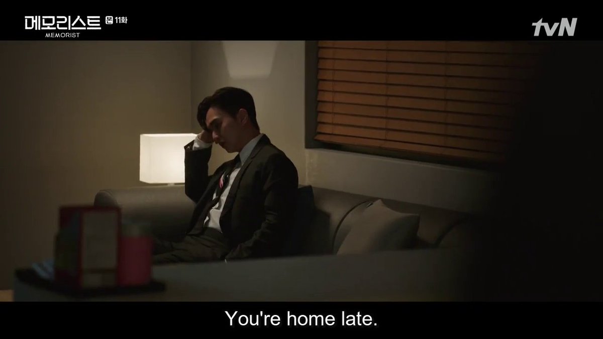 Not long ago Dongbaek stood hesitant at Sunmi's door, not even sure whether to go in. Now he just crosses in, like it's his own. Not long ago, he stood observing her home, her couch, now he's sitting on it, waiting in the dark thinking about when she'd come back.  #memorist (1/10)