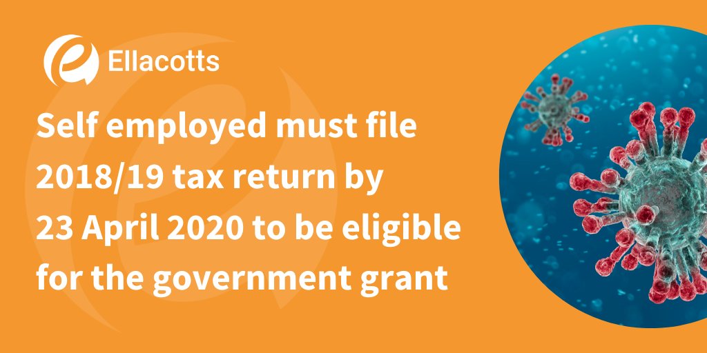 Are you #selfemployed and need to claim the government grant due to the #Coronavirus outbreak? 🦠

You must complete your 2018/19 tax return by the tomorrow, Thursday 23 April 2020 or you will not be able to claim the grant 🙌

Find out more here 👇
bit.ly/2QQB4fw