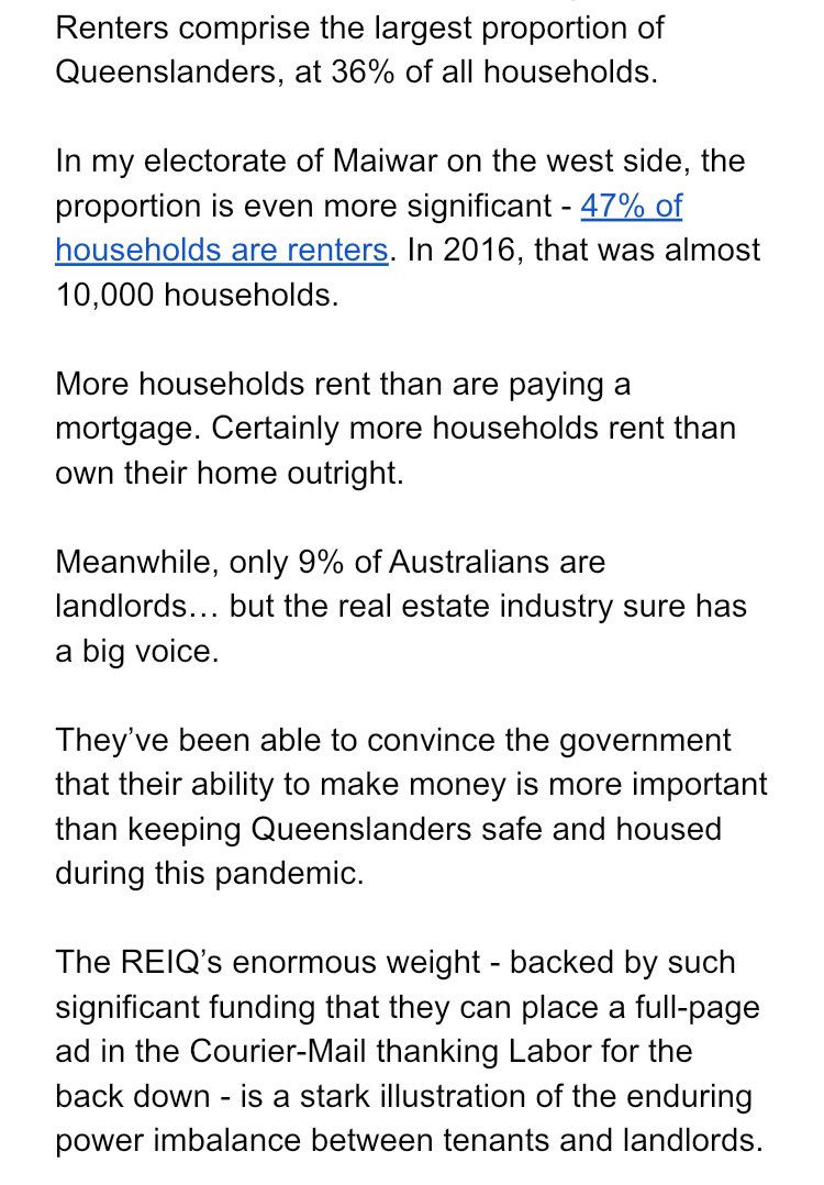 Since I probably won’t get to speak, I thought I’d share some of my speech here. The bill allows tenants experiencing financial hardship during COVID-19, and has no clear guidelines for rent reductions.