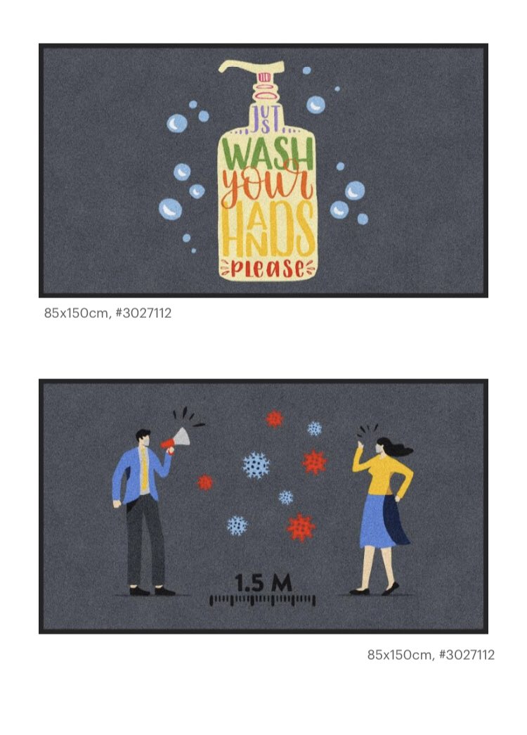 Diane_SGI's tweet photo. Covid 19 Hygiene Awareness Mats - Please get in touch for more information - Email diane@sgiindustries.com https://t.co/UTGBWYVkAG