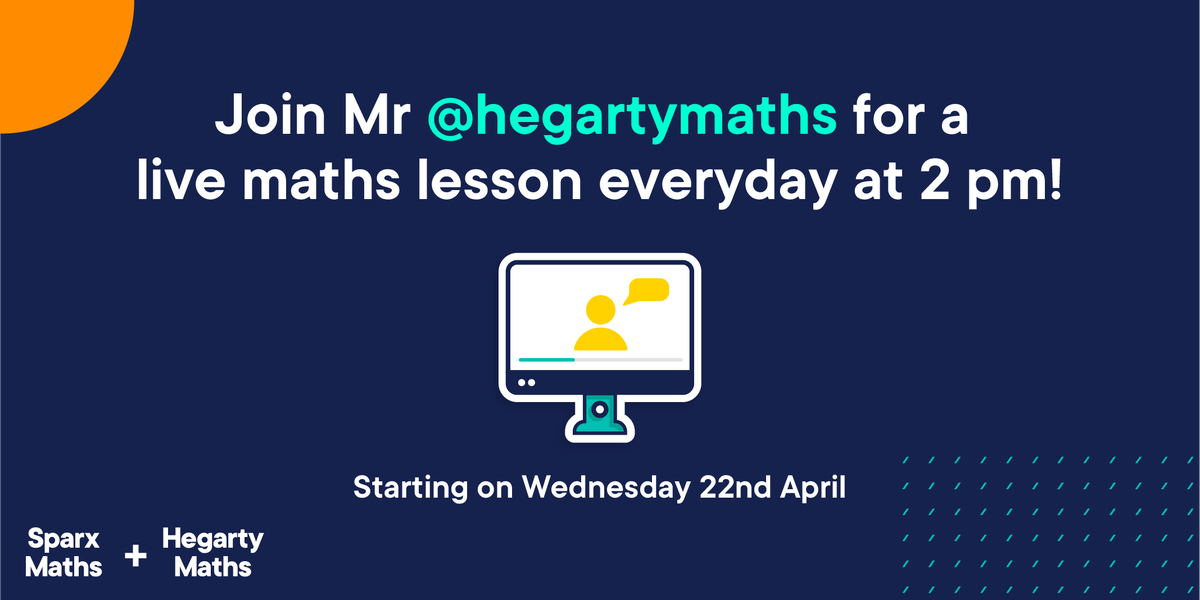 1 HOUR TO GO 🚨  Join Mr <a href="/hegartymaths/">Colin Hegarty</a> in our very first #SparxFamily #LiveLesson at 2pm today! Mr Hegarty's lessons are designed for any Yr 11 students wanting to bridge the gap between A level and GCSE #maths, but open to anyone! Watch via this link: youtube.com/user/hegartyma…