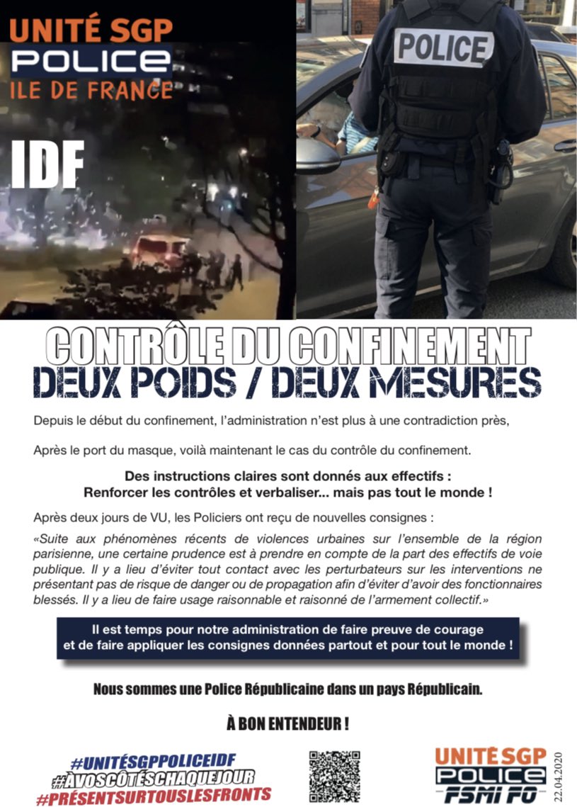 F_Desouche's tweet photo. Banlieues : Les policiers ont reçu l'ordre d'éviter toute confrontation avec les émeutiers dénonce le syndicat SGP #Police https://t.co/XRvPc04Ahv https://t.co/q4MhaJkXX2