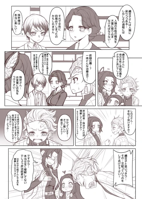 禰豆子XカナヲXしのぶ ユリ漫画③ 