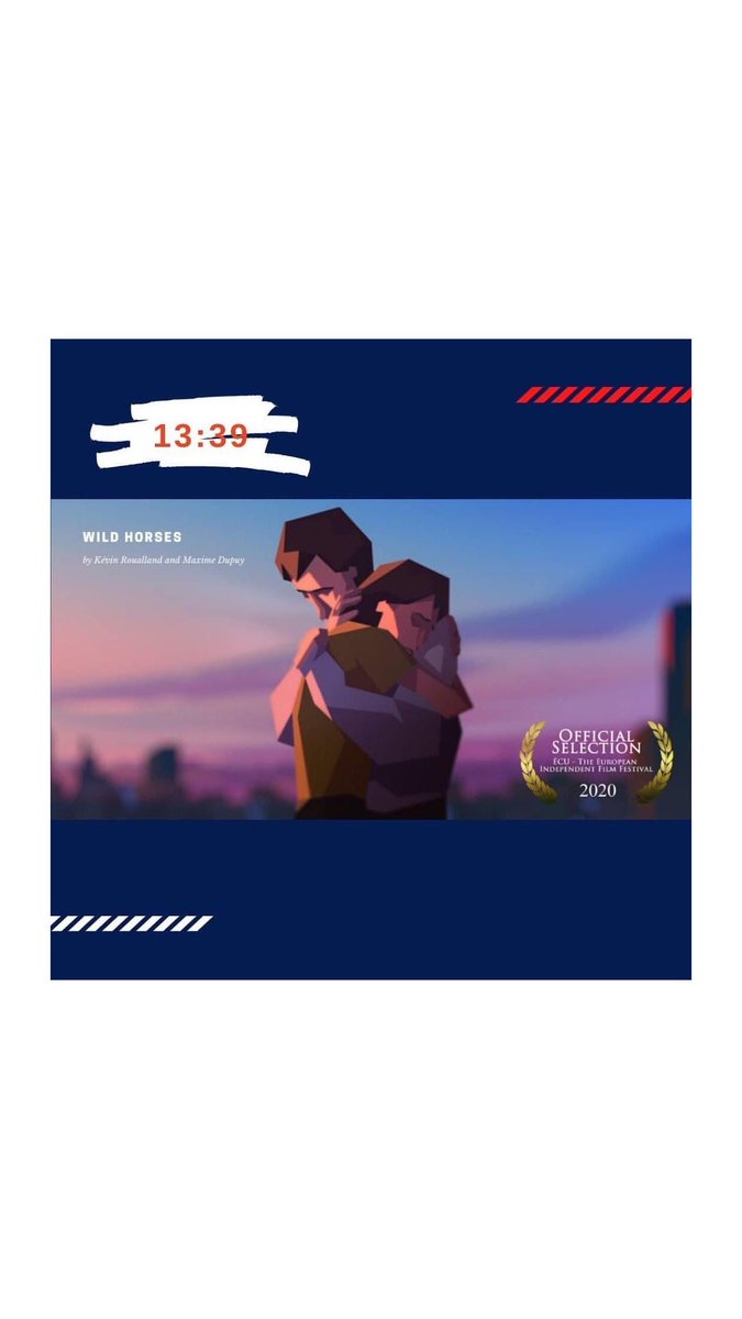 Our film 'Wild Horses' this Saturday on <a href="/ECUfilmfestival/">ÉCU Film Festival</a> - See you online friends at 1:39pm 👀 #isofestival #IsolationLife #animationlove - buff.ly/2RZGo0V