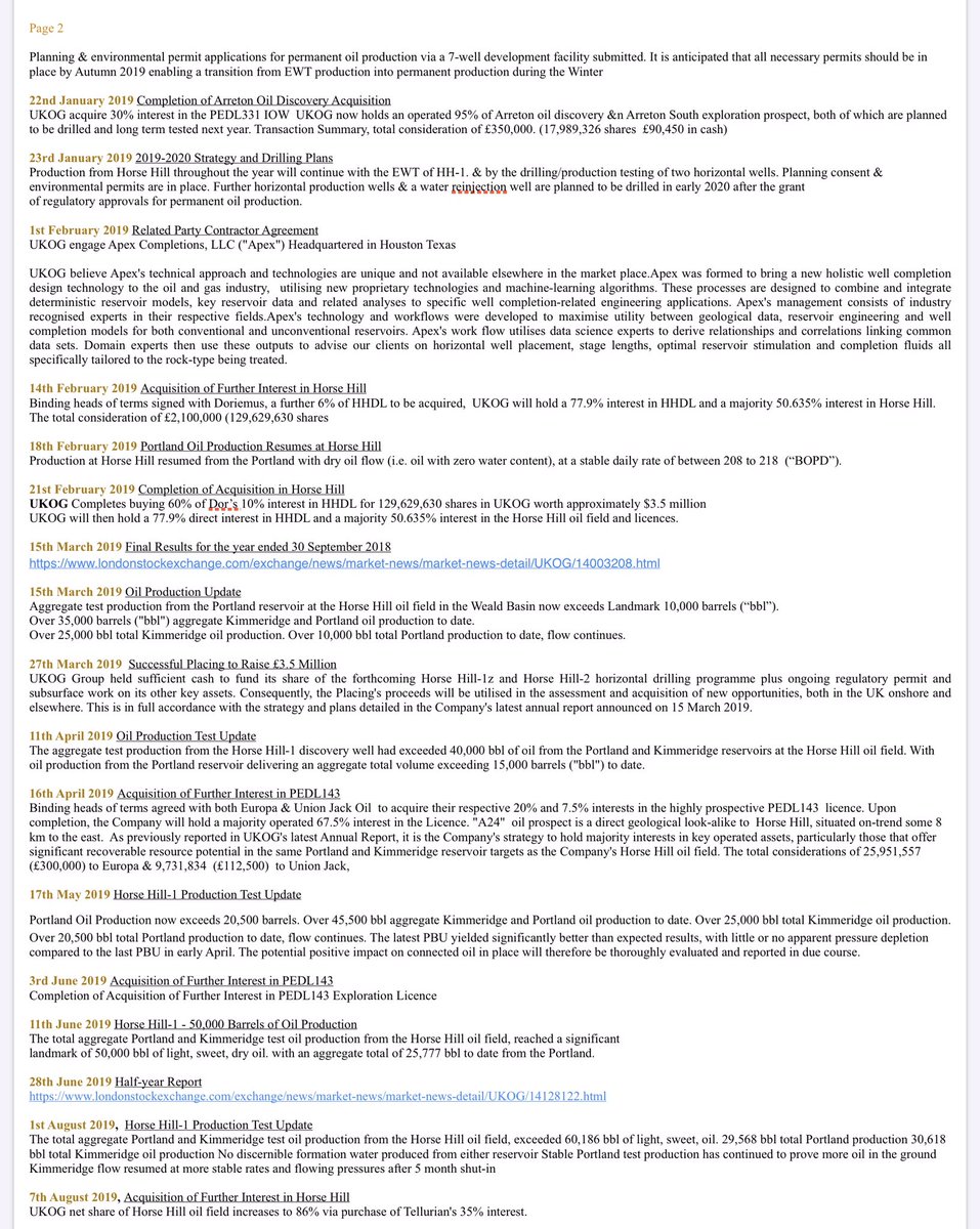 Judge for yourself who to believe on twitter/LSE but life has taught me official information is the only reliable source to base your investment decisions.I’ve reviewed only formal comms and noted key messages in an attempt to summarise activity.The year has been a busy one2of5