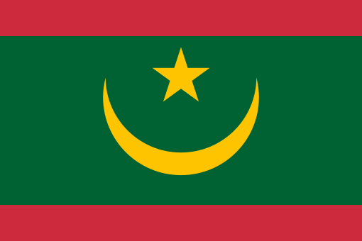 Mauritania. 7.5/10. Current version adopted in 2017 upon the command of President Mohamed Ould Abdel Aziz. Green is used to symbolise Islam. Gold is for the sands of the Sahara desert. The red (added in 2017) represents the efforts and sacrifices of the people of Mauritania.