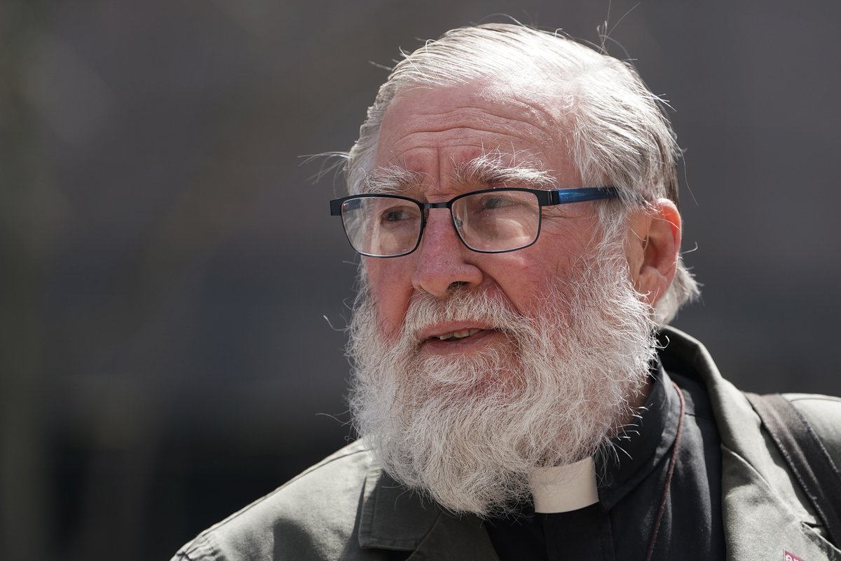 Father Clyde Kuemmerle, who has been ministering to the homeless on and off for decades, says many shelter residents are scared of being infected while living in a “petri dish.’” 4/7