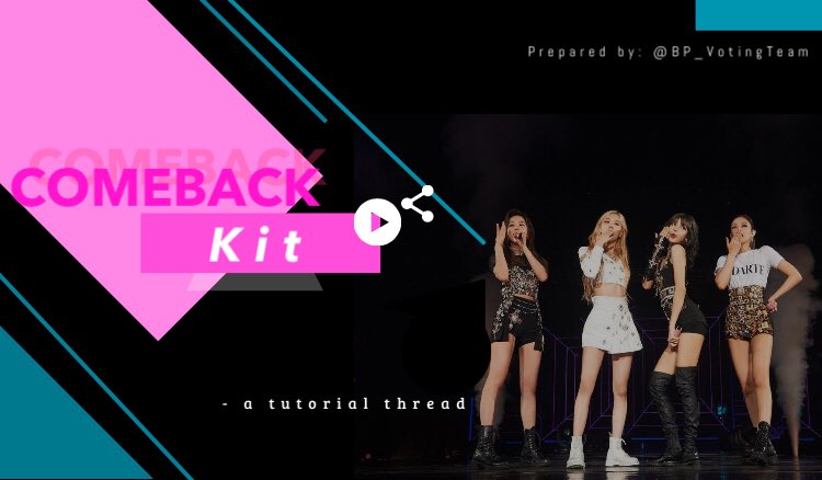 << COMEBACK KIT>> A thread which shows the different apps to be use for voting during our girls comeback.  #BLACKPINK    #블랙핑크    #JISOO    #JENNIE    #Rosé    #LISA    @ygofficialblink (credit:  @BLINKVotingPage for the tutorial posters)