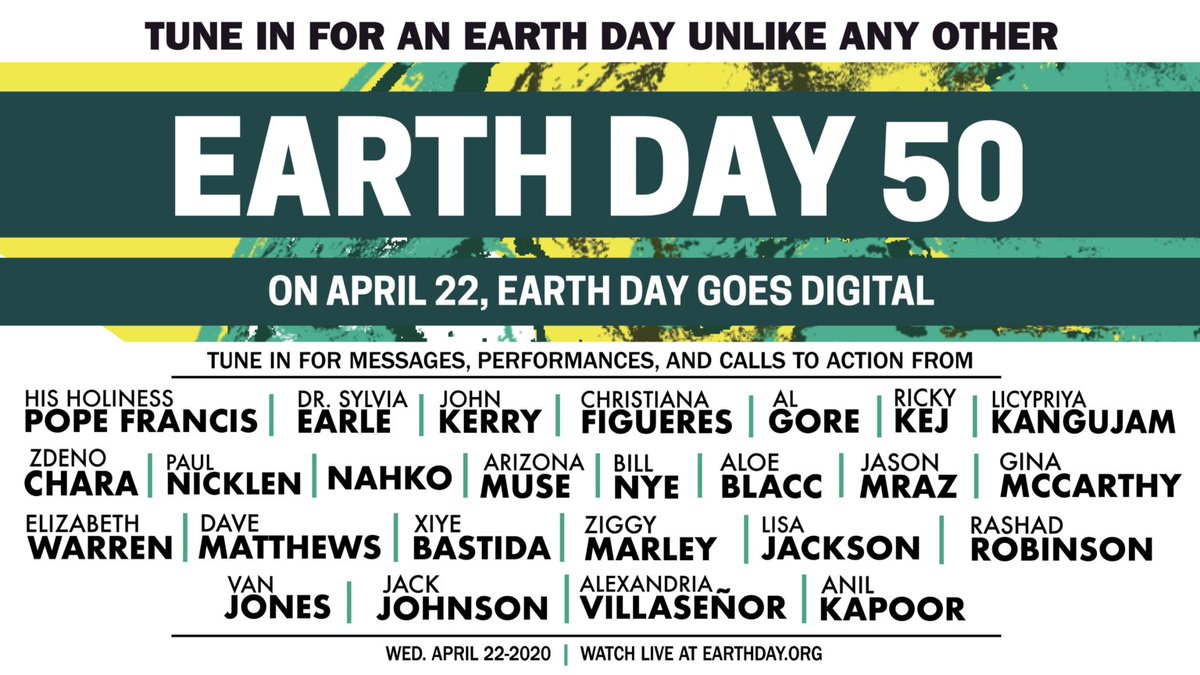 It's Earth Day! Did you know its the 50th Year celebrating Earth Day?! Check out Earthday.org today all day
