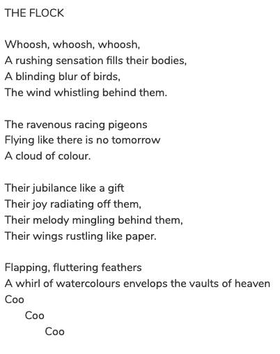 BHPS_English's tweet photo. Some wonderful poetry flooding in from our Year 6 poets this morning! Fantastic to see such brilliant learning at home, keep up the great work! #poetry #homelearning #English #writingforpleasure @BlackheathPrep 🐦🐦🐦 https://t.co/tzMW2yXTlp