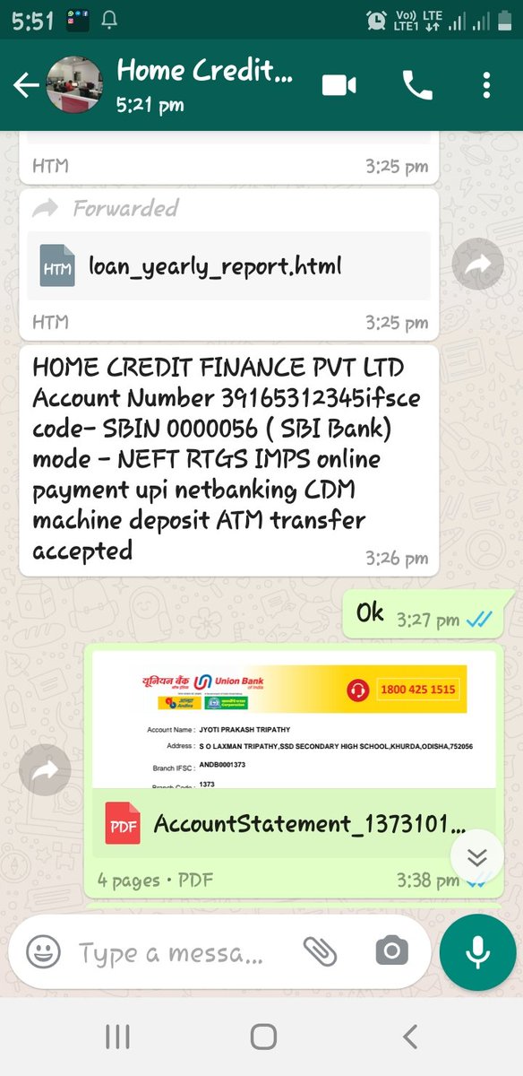 jyoti200's tweet photo. @PMOIndia @RBI @TheOfficialSBI @FinMinIndia @MumbaiPolice @WBPolice 
Please cease the bank account and arrest the culprit immediately who has already been taken my Rs.3100.00 by the name of loan and later I came to know that these groups are total acting by malafied intention(1) https://t.co/Lh3hOWxrIq